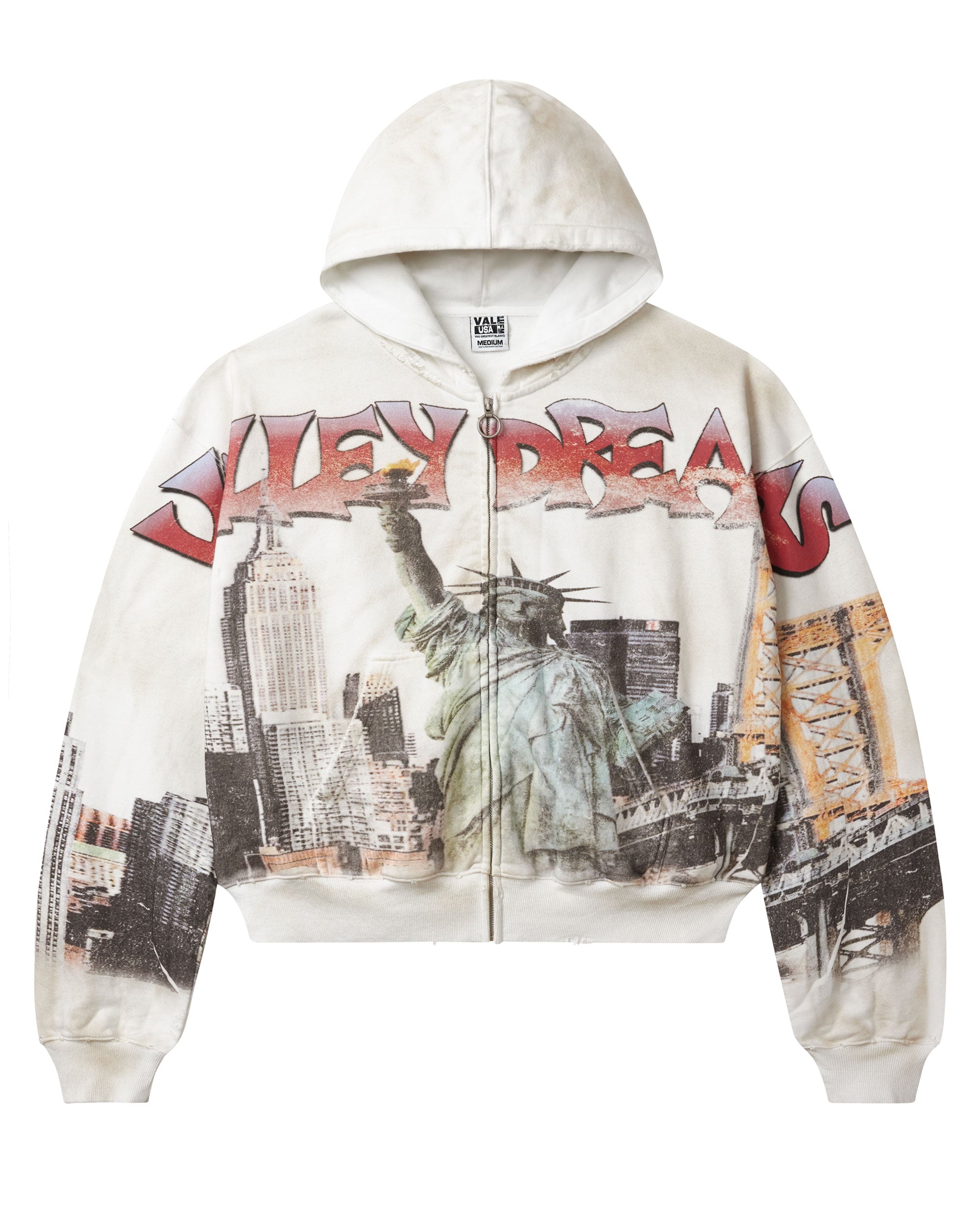 NYC ZIP UP [WHITE] – VALE JERSEY CITY