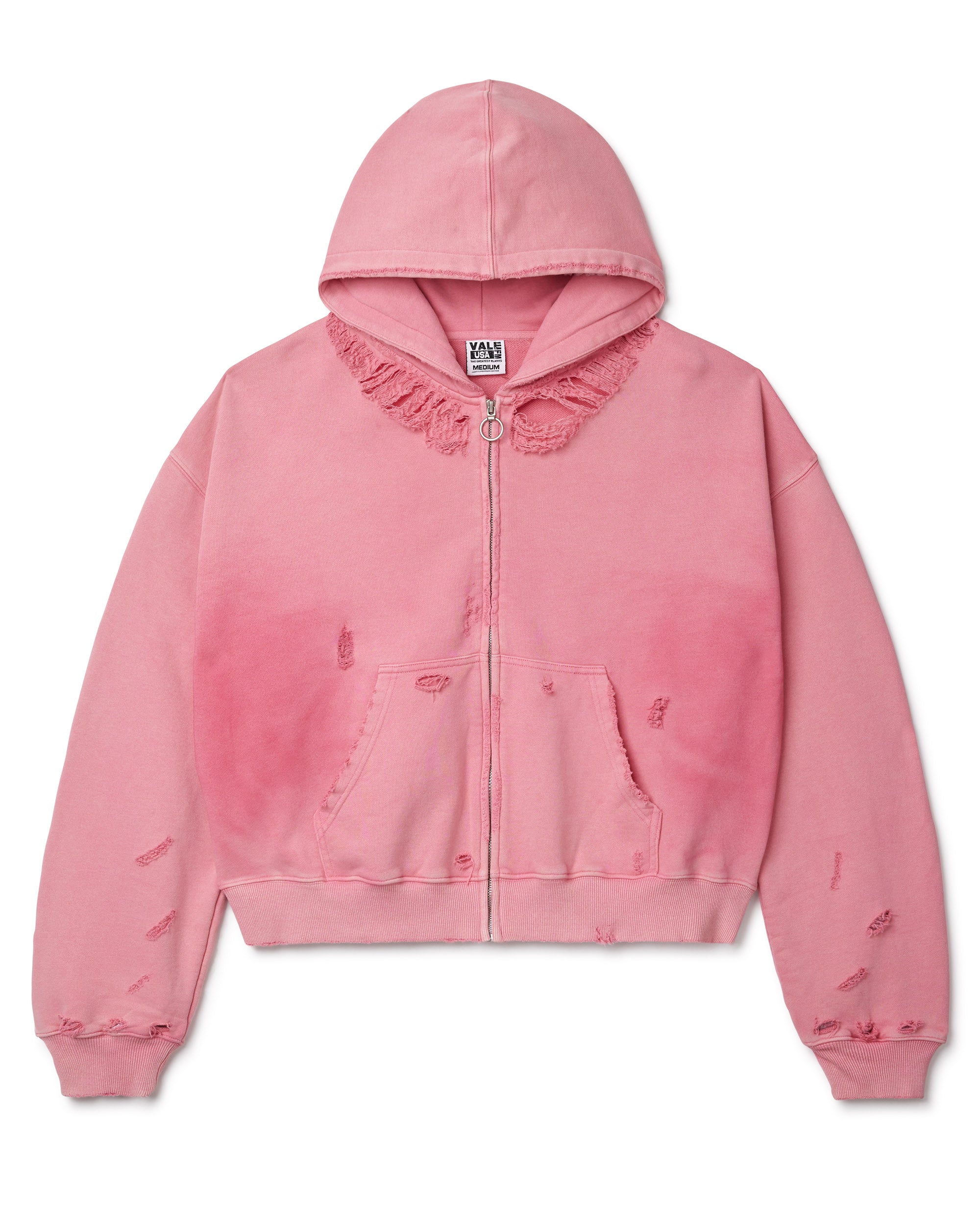 PINK BLANK ZIP UP HOODIE – VALE JERSEY CITY