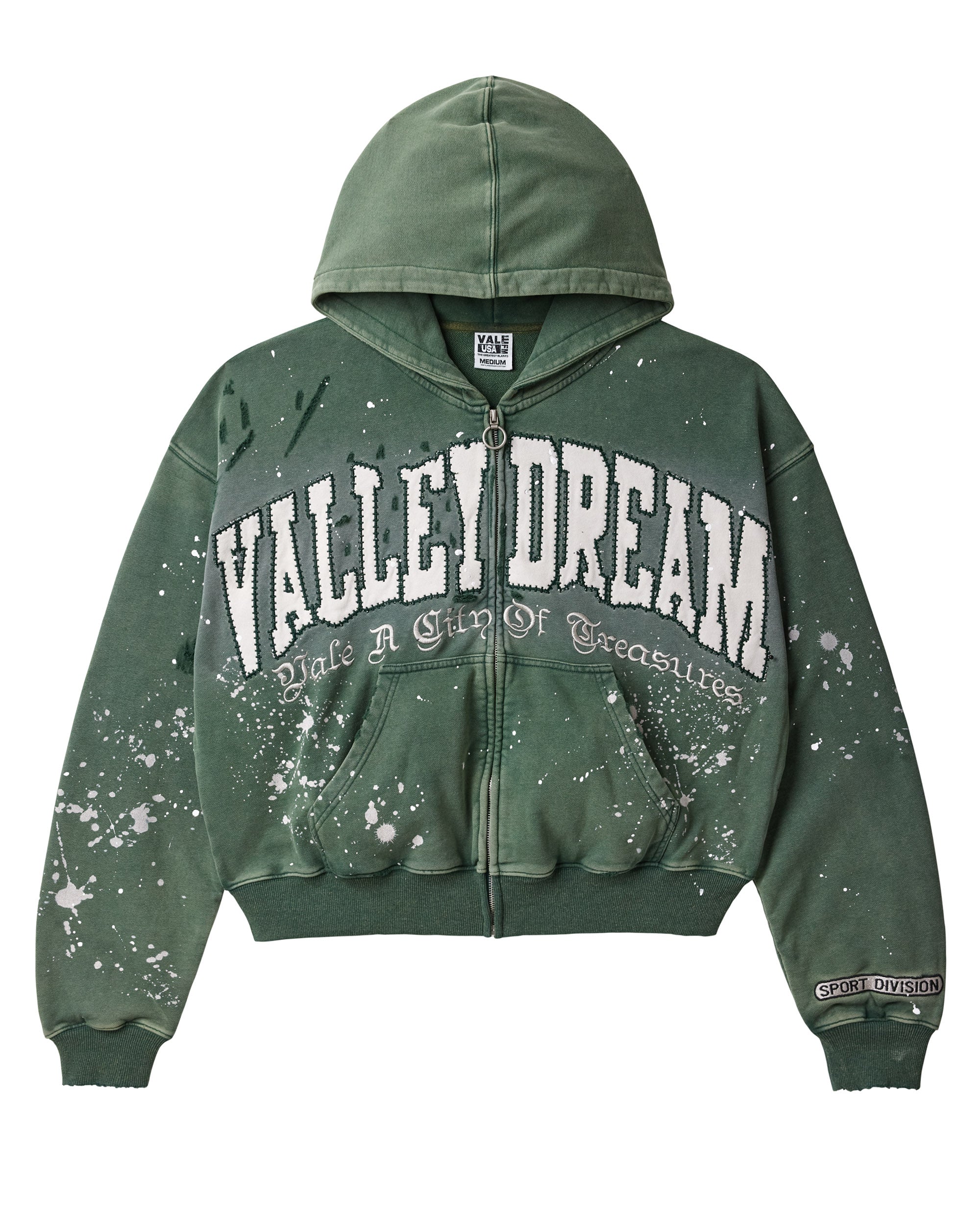 PINE PAINT ZIP UP HOODIE – VALE JERSEY CITY
