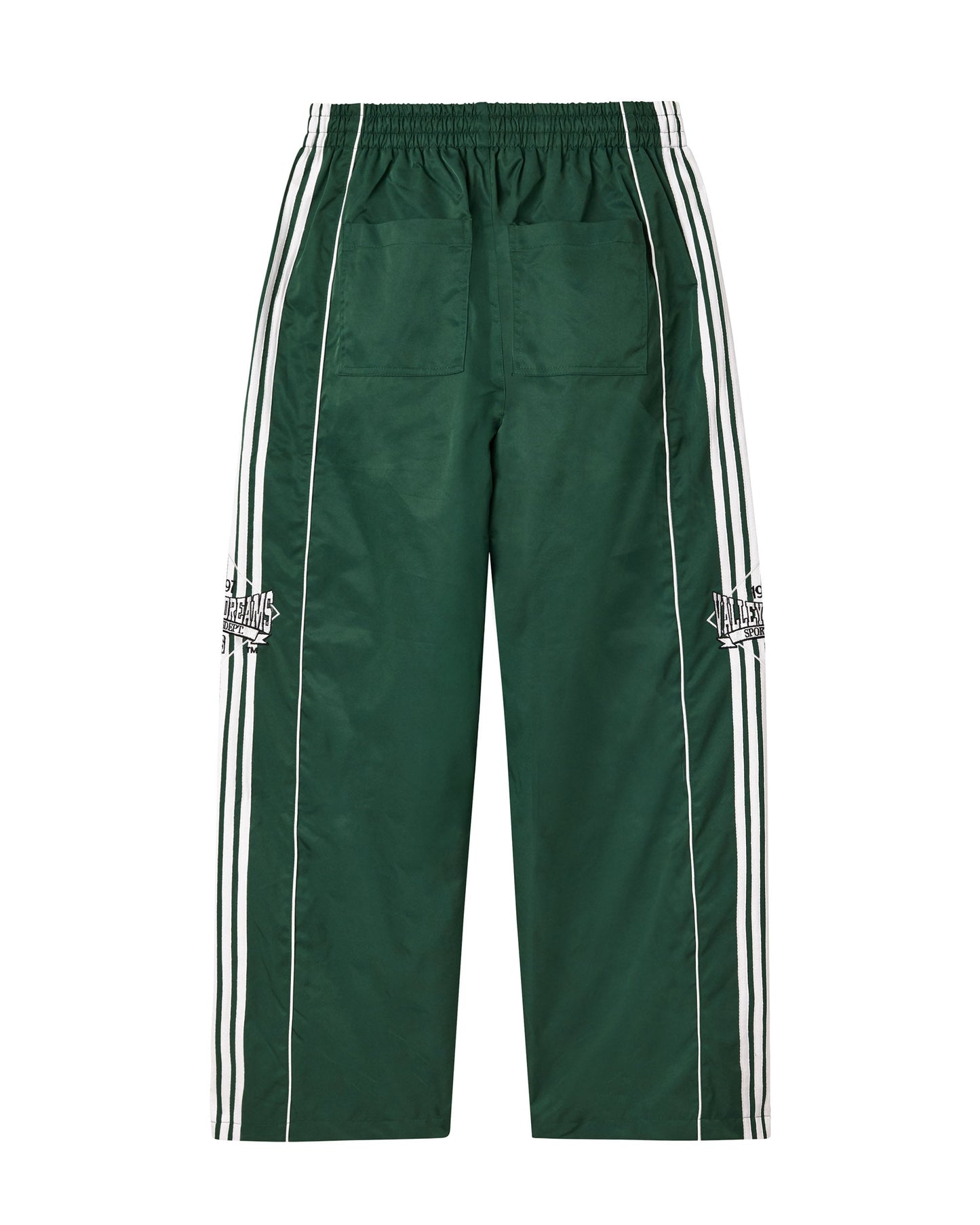 GREEN STRIPE TRACK PANTS
