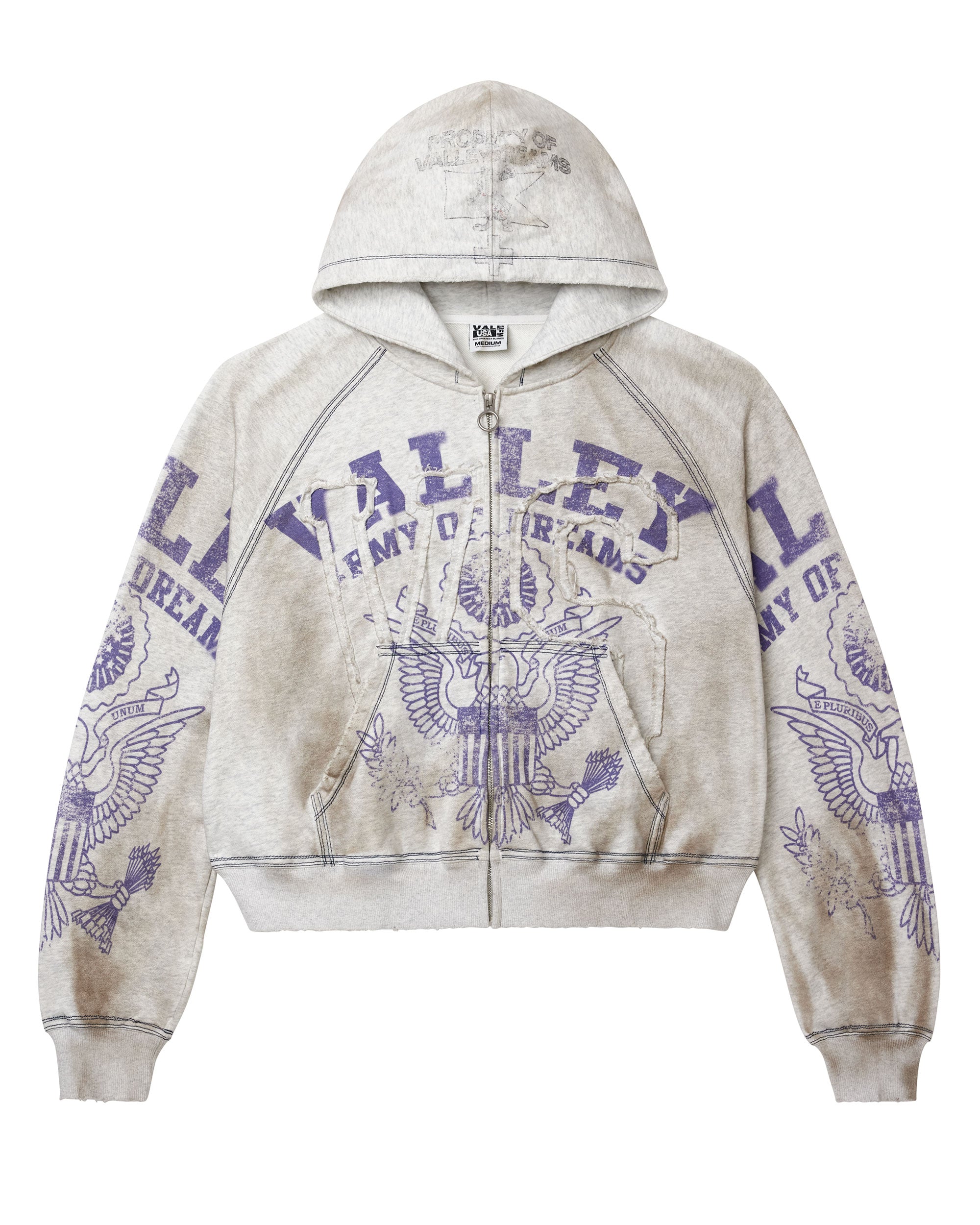 ARMY ZIP UP [GREY] – VALE JERSEY CITY
