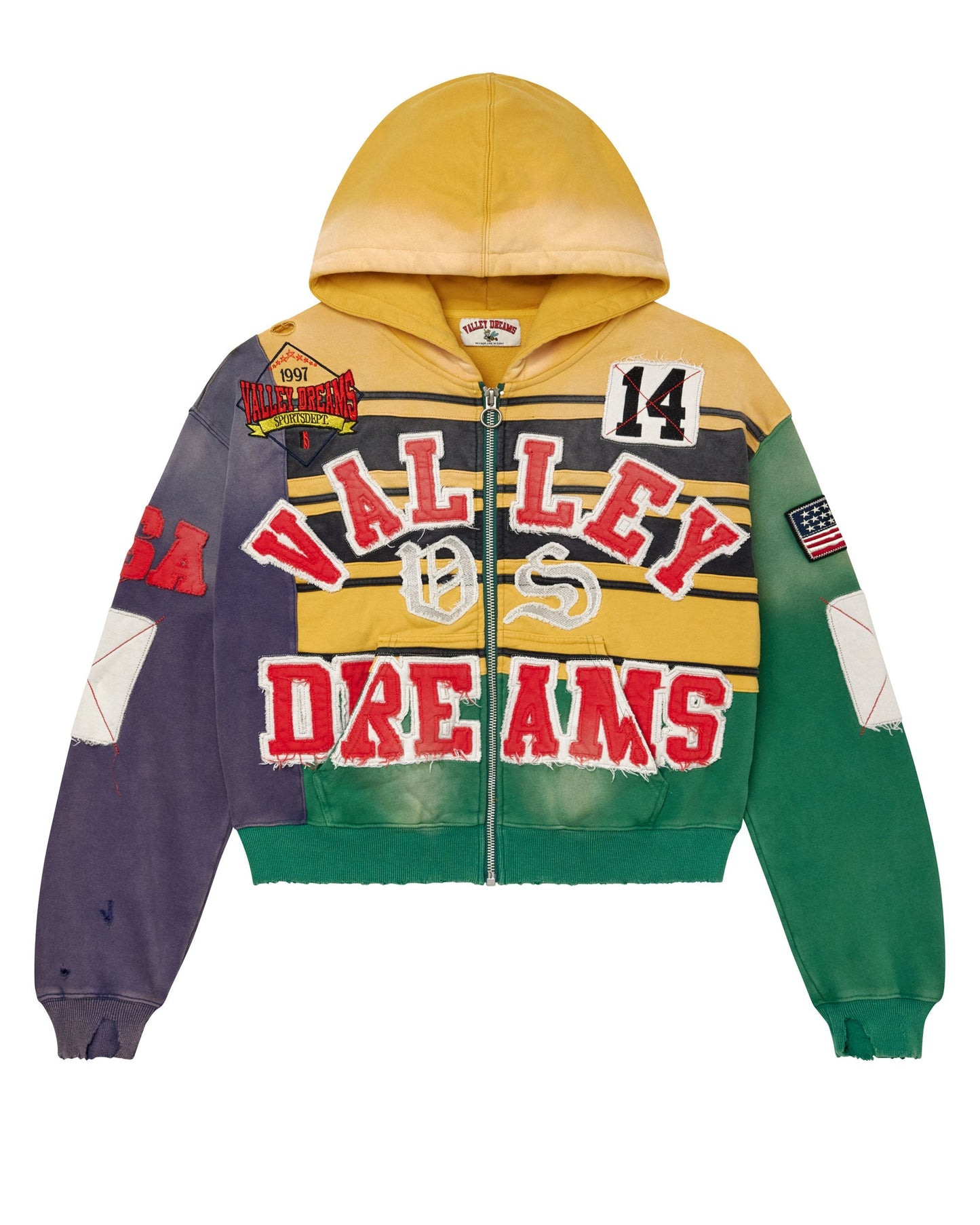 COLLAGE ZIP UP [MARDI GRAS]