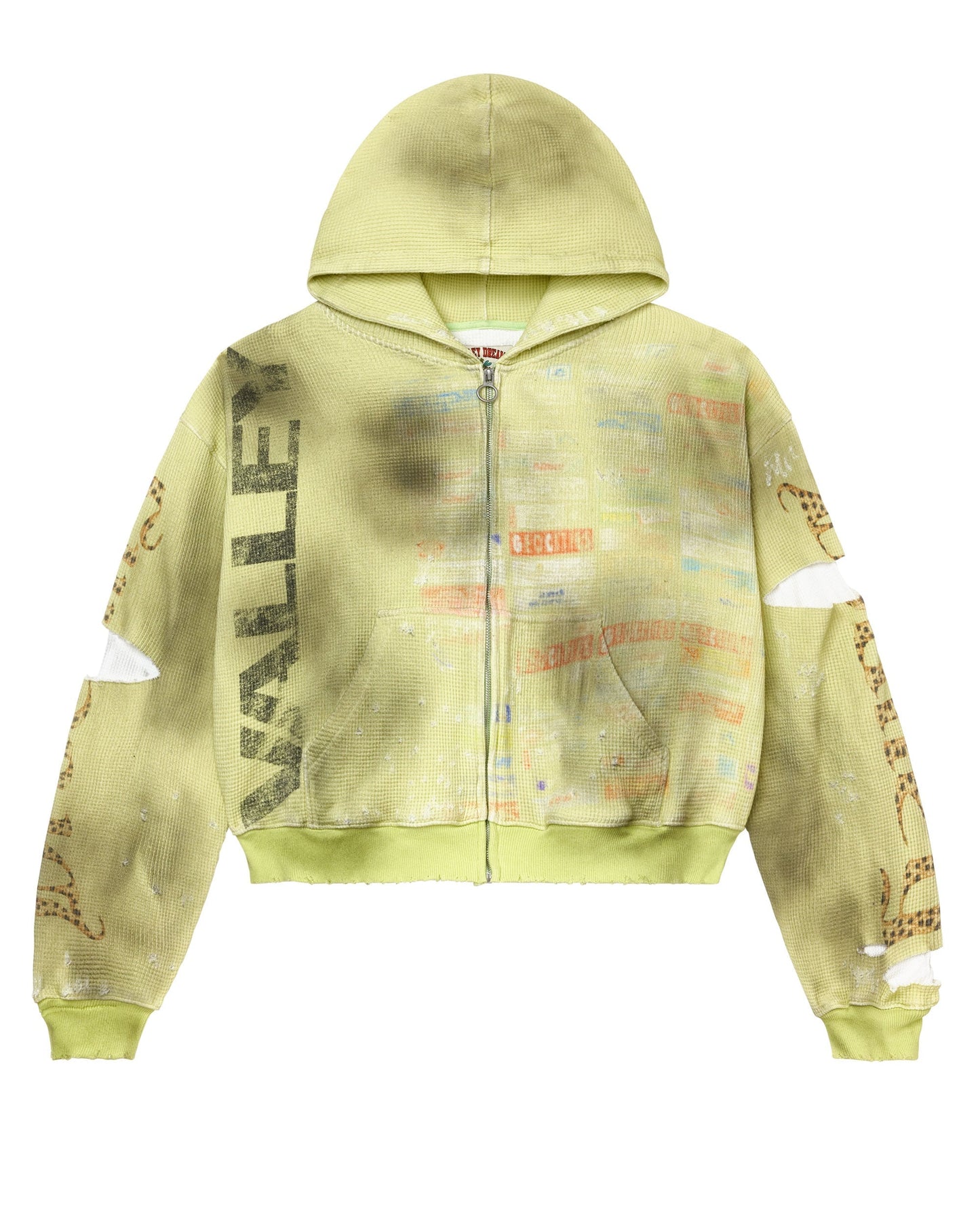 GLITCH ZIP UP [HACK GREEN]