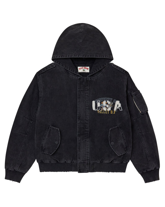 WRECKED HOODED BOMBER