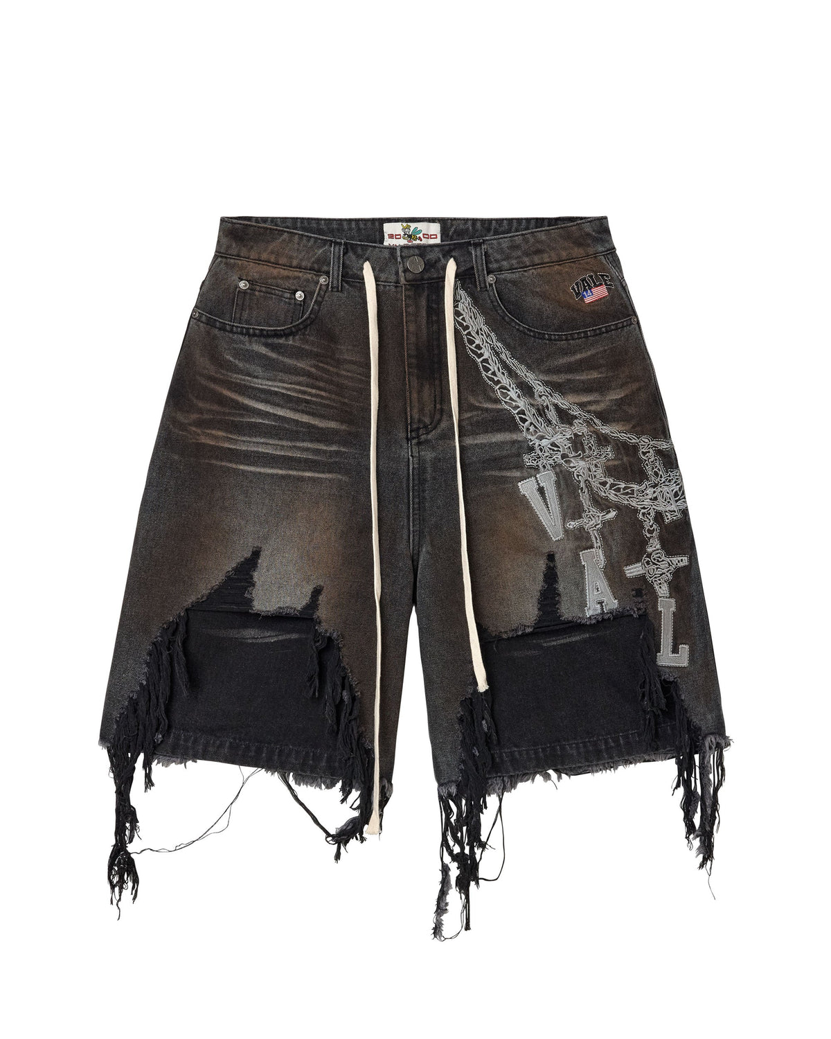 CHAIN JORTS [BLACK]