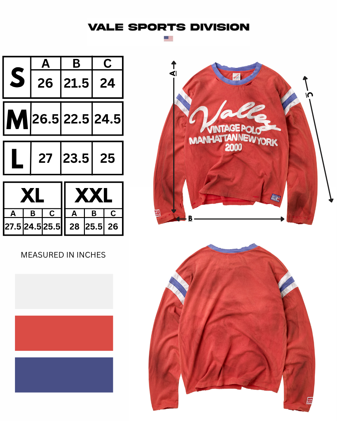 VINTAGE JERSEY LS [RED]