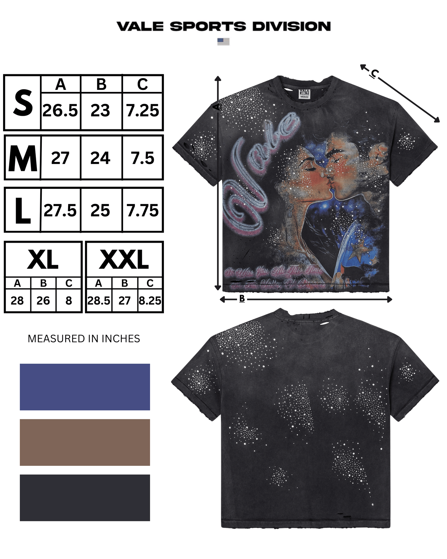 FATED YOURS BLING TEE [BLACK]