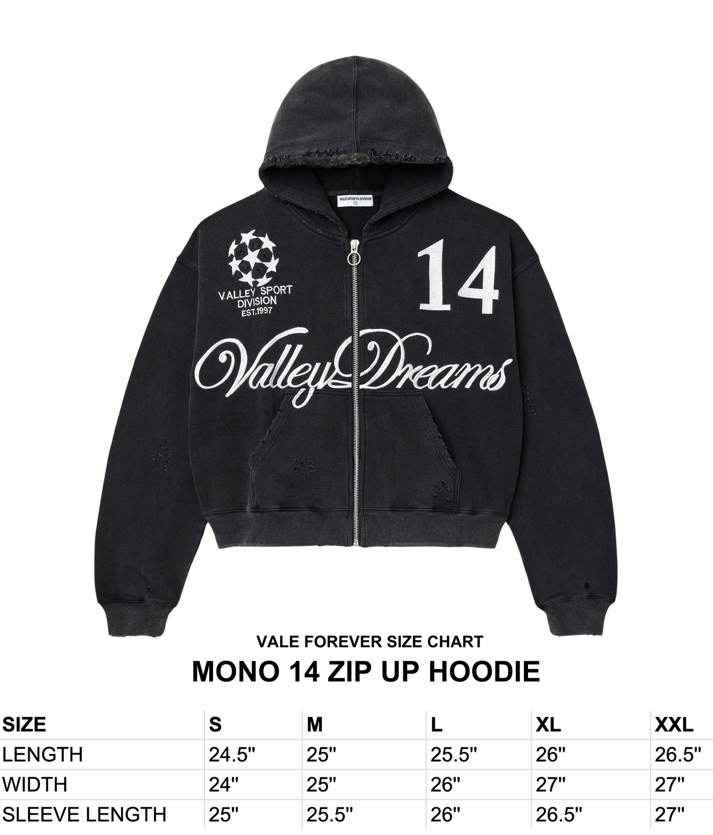 MONO 14 ZIP UP HOODIE – VALE JERSEY CITY