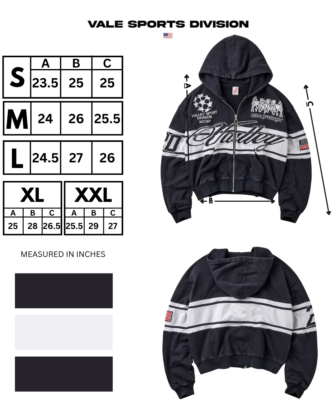 BLACK CURSIVE ZIP UP HOODIE