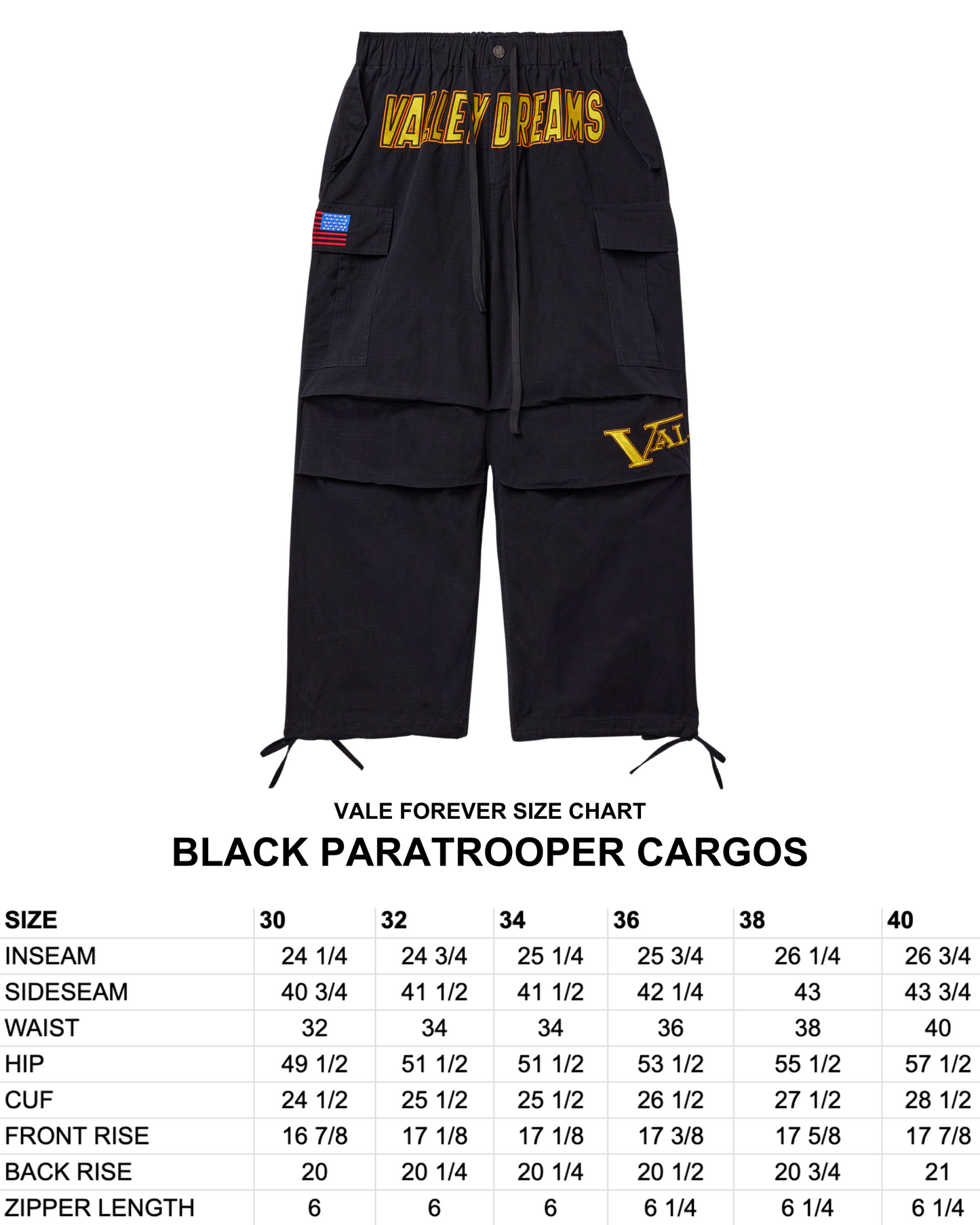 BLACK PARATROOPER CARGOS