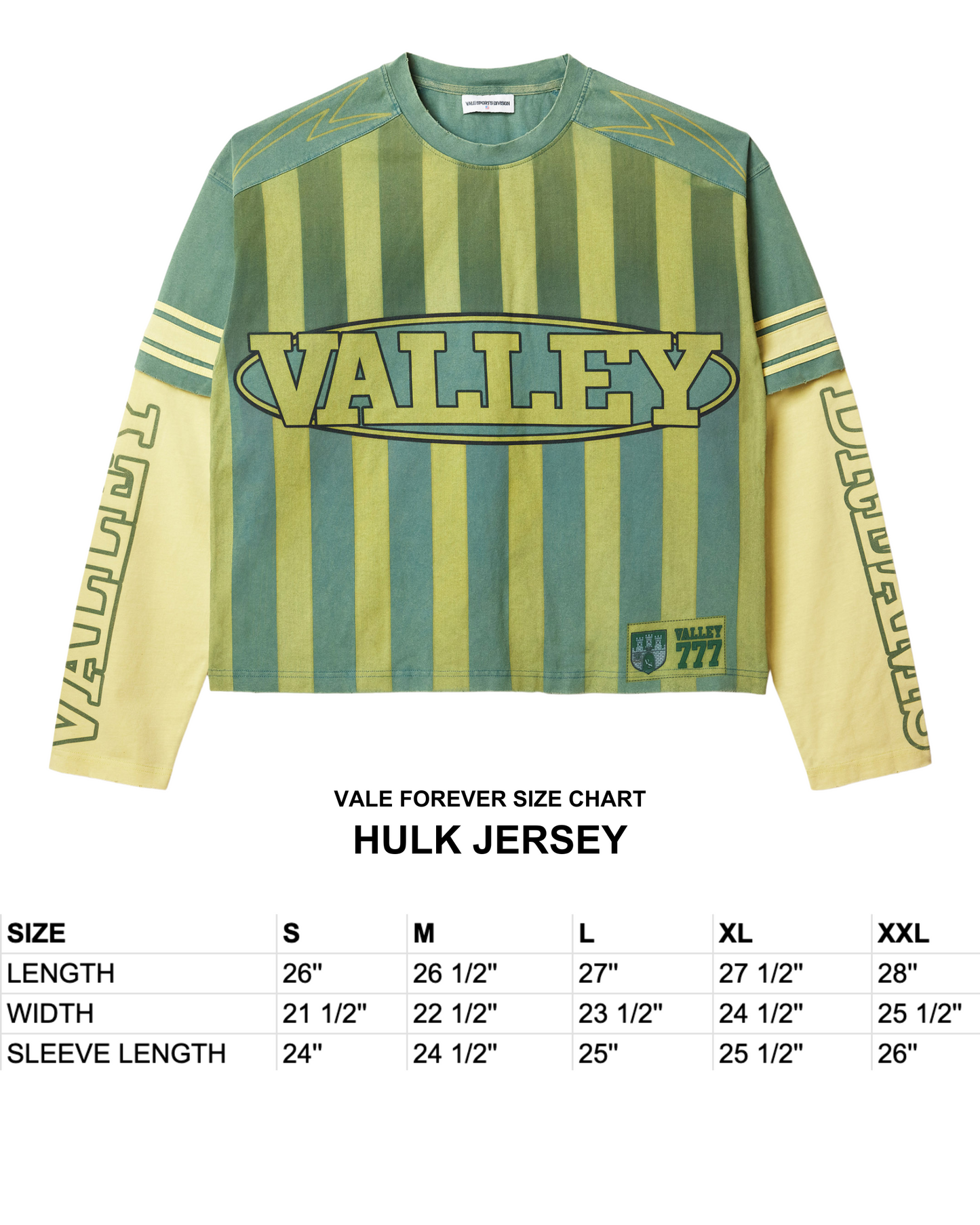 HULK JERSEY LONG SLEEVE VALE JERSEY CITY