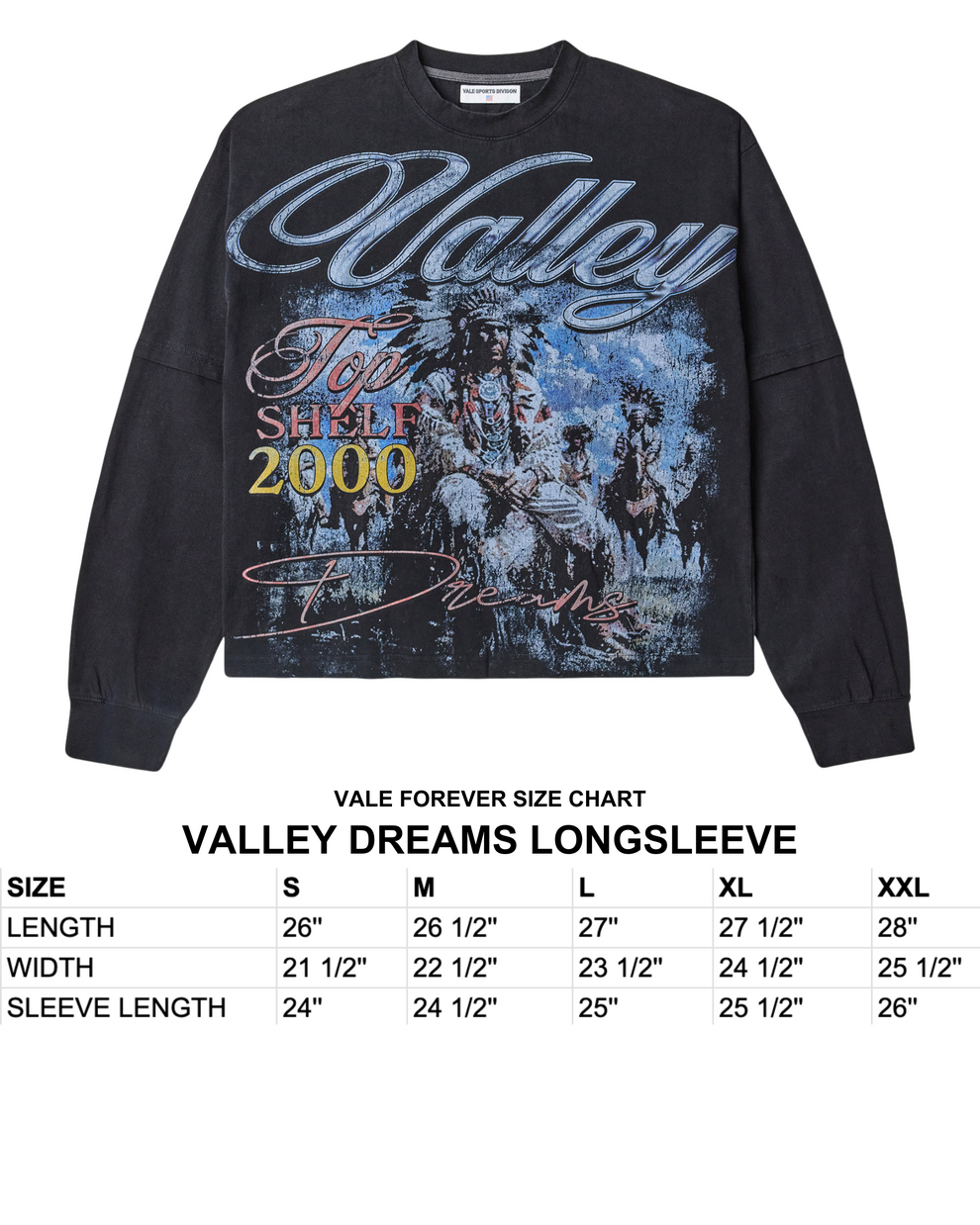 VALLEY DREAMS LONG SLEEVE VALE JERSEY CITY