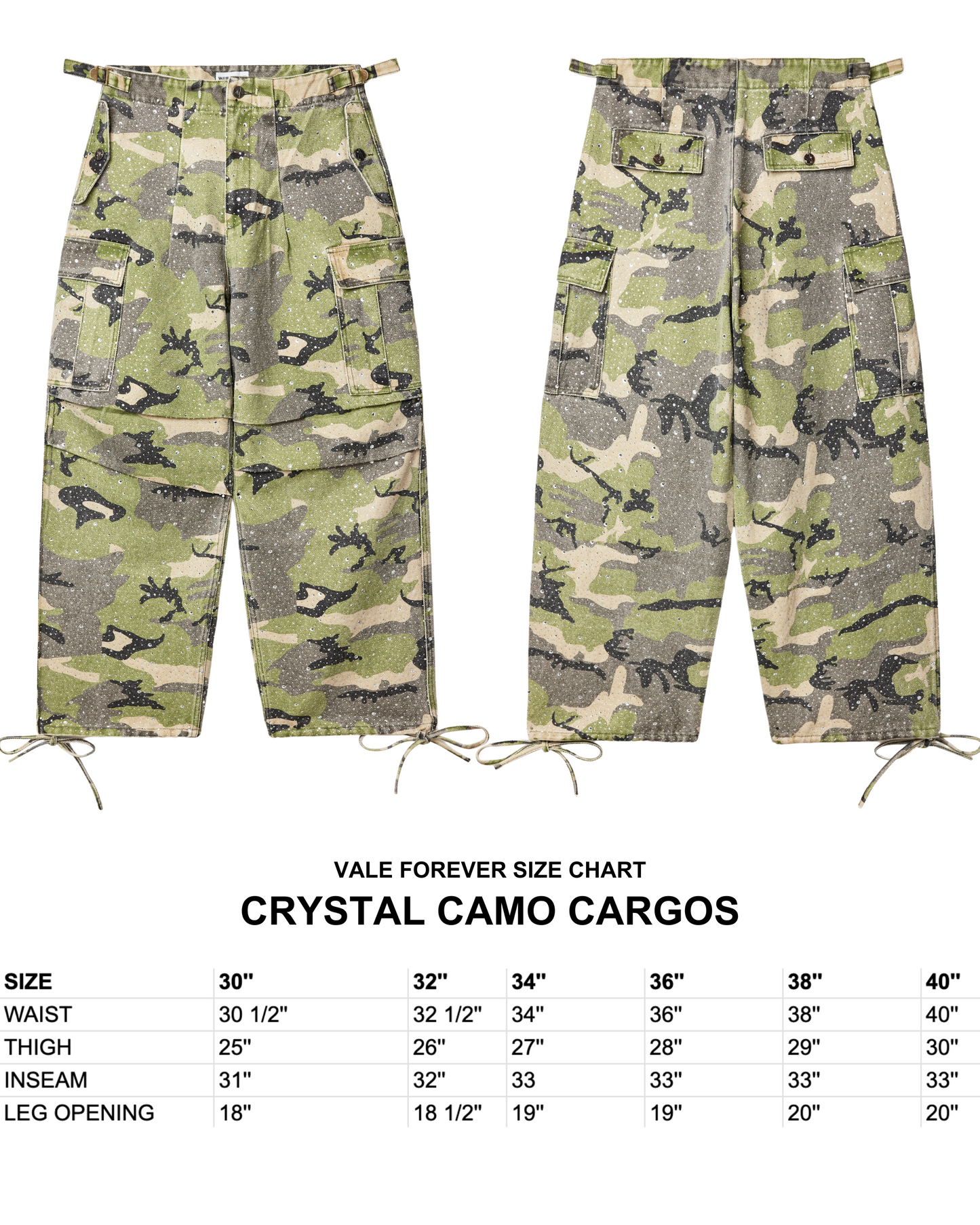 CRYSTAL CAMO CARGOS