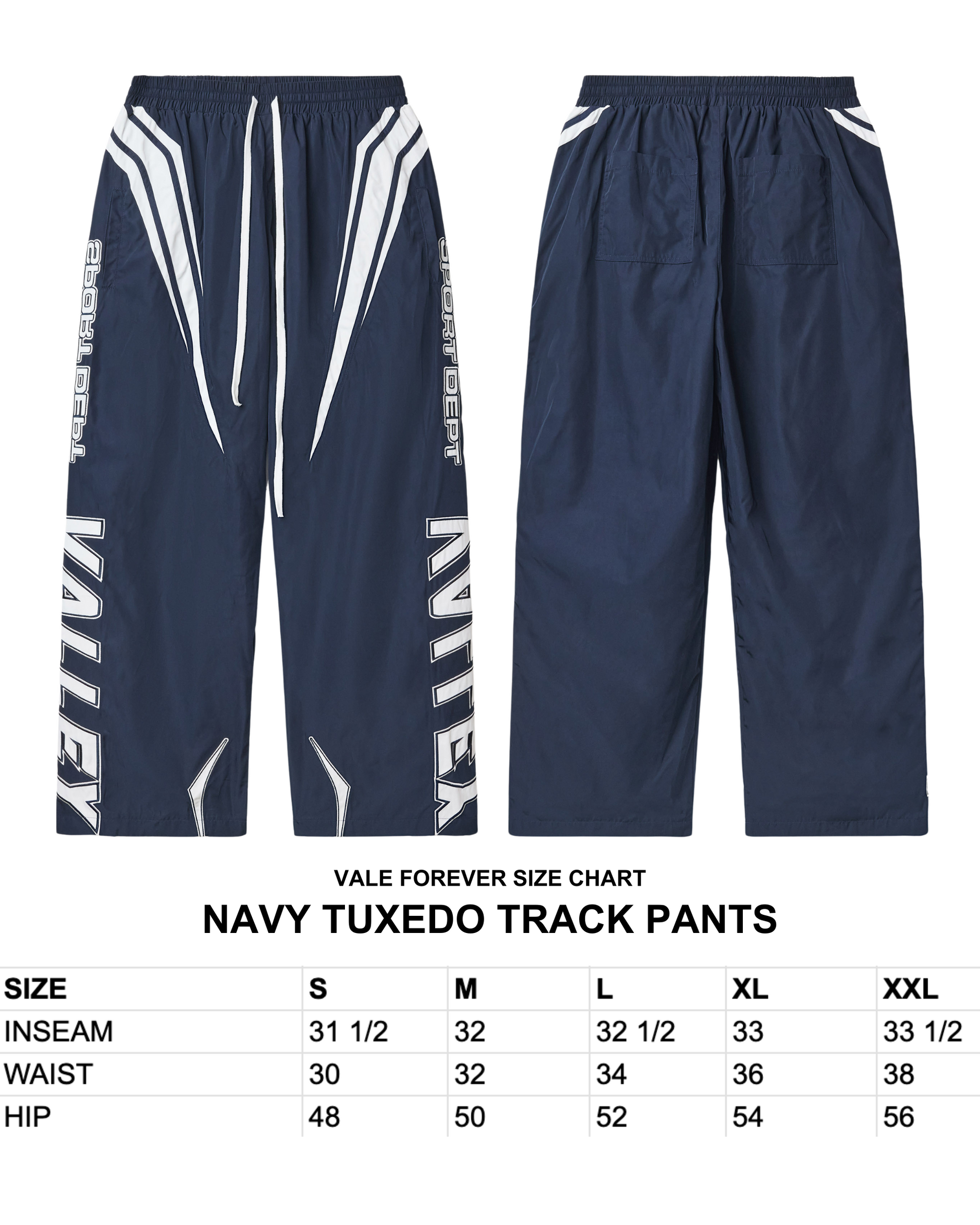 ウェア VALE SPORTS DIVISION TUXEDO TRACK PANTS NAVY TUXEDO TRACK PANTS – VALE JERSEY CITY