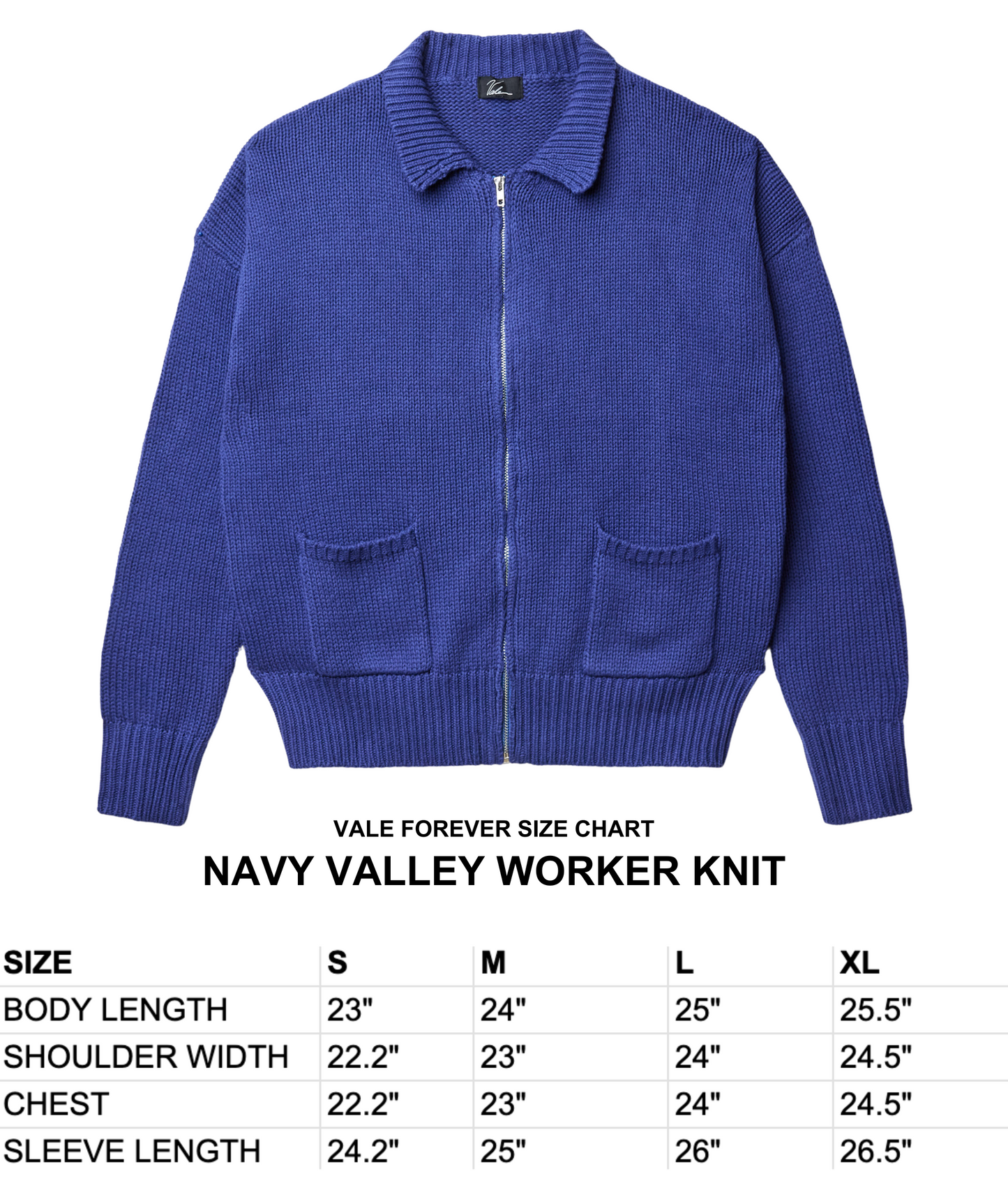 NAVY VALLEY WORKER KNIT