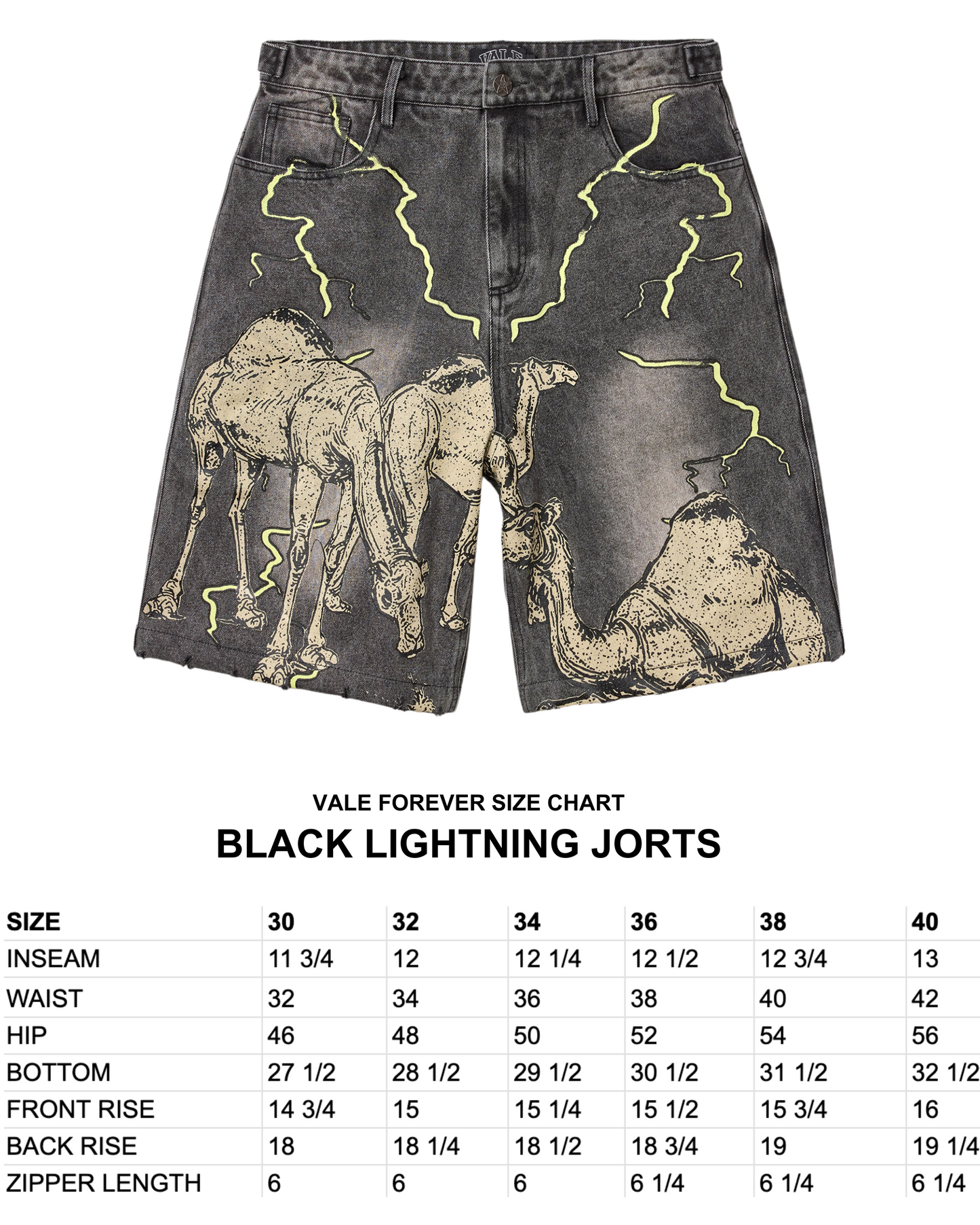 BLACK LIGHTNING JORTS