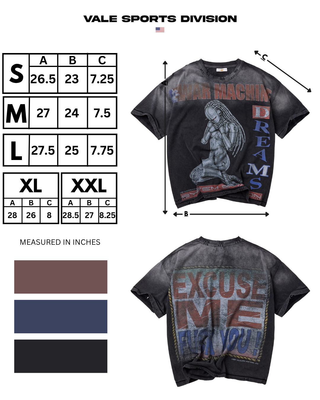 WAR MACHINE TEE [BLACK]